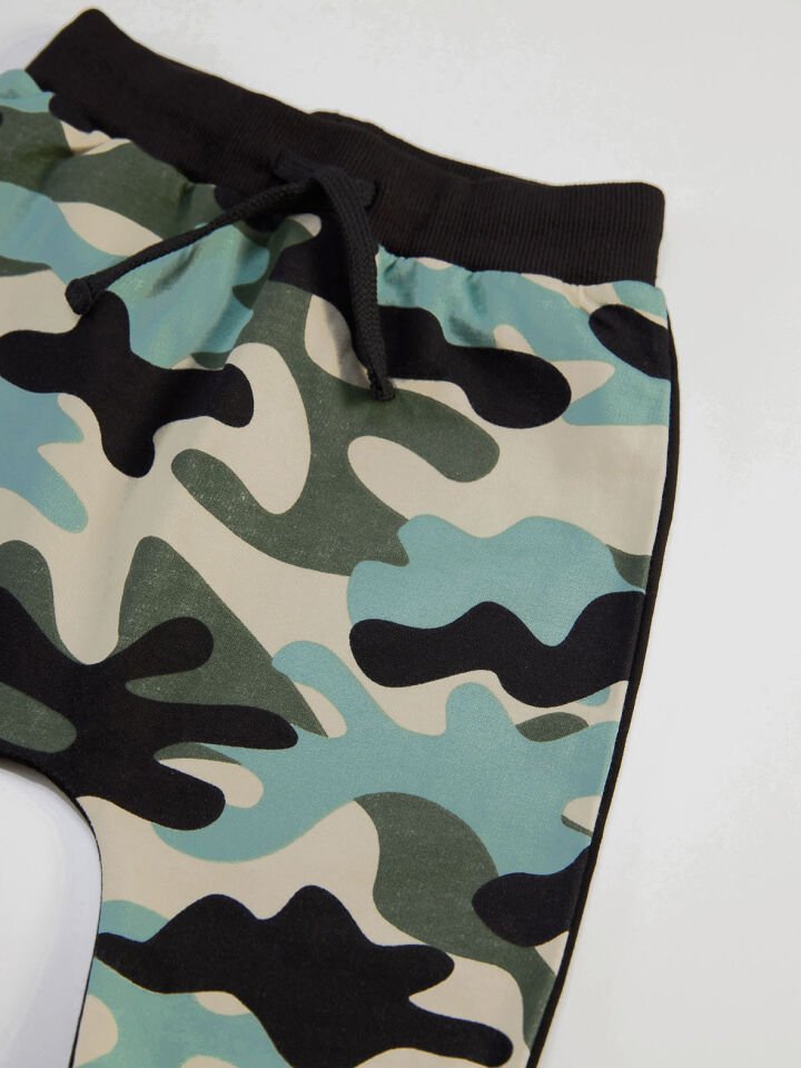 Pixel Tiger Erkek Çocuk T-shirt Kapri Şort Takım