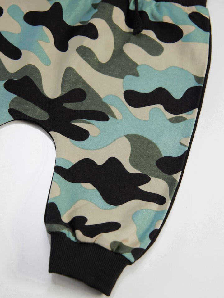 Pixel Tiger Erkek Çocuk T-shirt Kapri Şort Takım