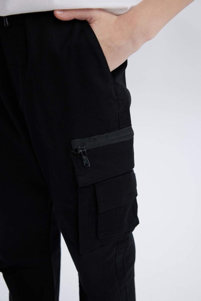 Erkek Çocuk Kargo Jogger Standart Paça Gabardin Pantolon