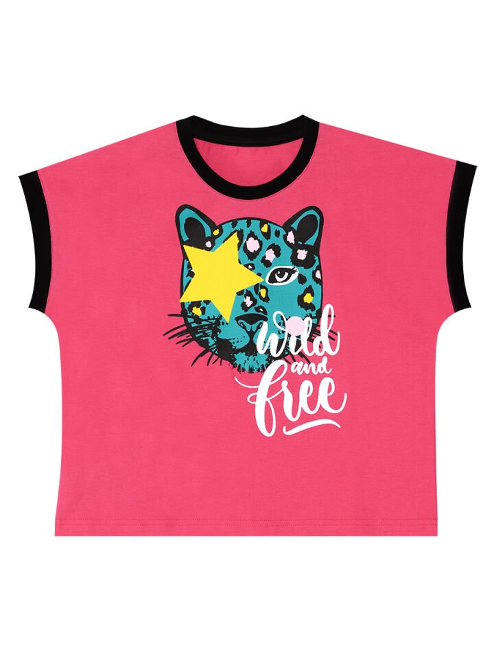 Wild And Free Kız Çocuk T-shirt Şort Takım 7 Y - Pembe