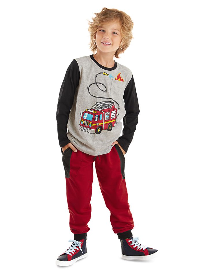 İtfaiye Erkek Çocuk T-shirt Pantolon Takım