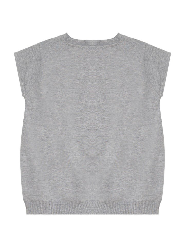 Zarif Unicorn Kız Çocuk Gri Siyah Tunik Tayt Takım