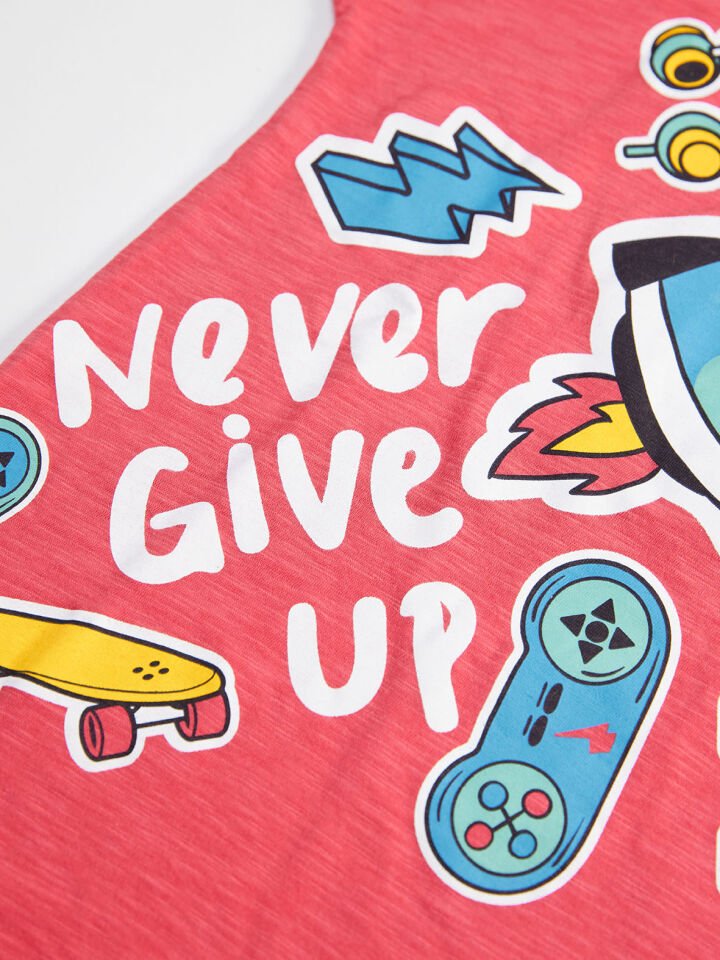 Oyun Zamanı Erkek Çocuk T-shirt Kapri Şort Takım 4 Y - Kırmızı, Gri