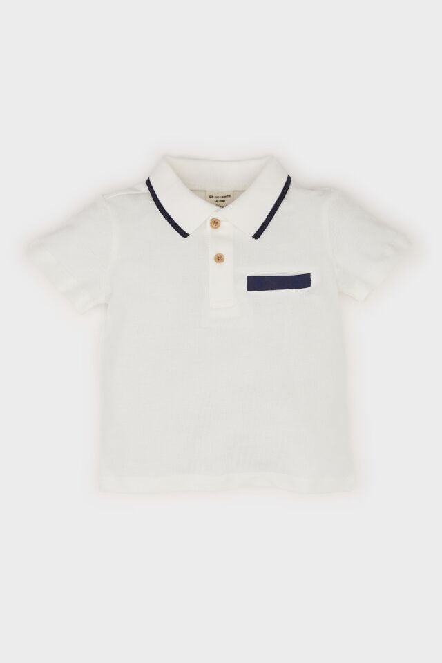 Erkek Bebek Pike Kısa Kollu Polo Tişört