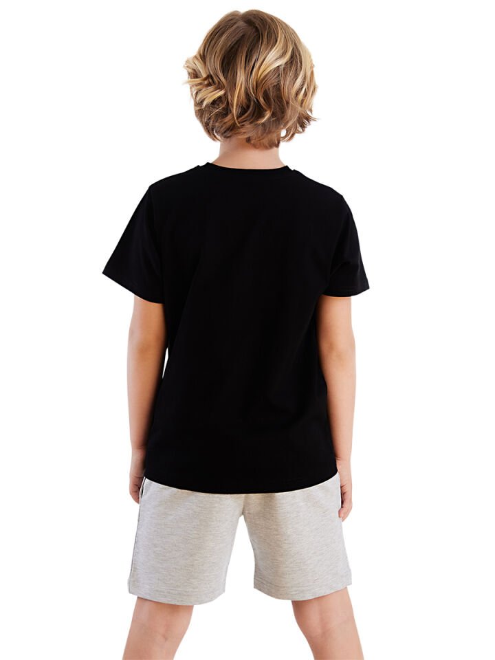 Explore Erkek Çocuk T-shirt Şort Takım 7 Y - Siyah