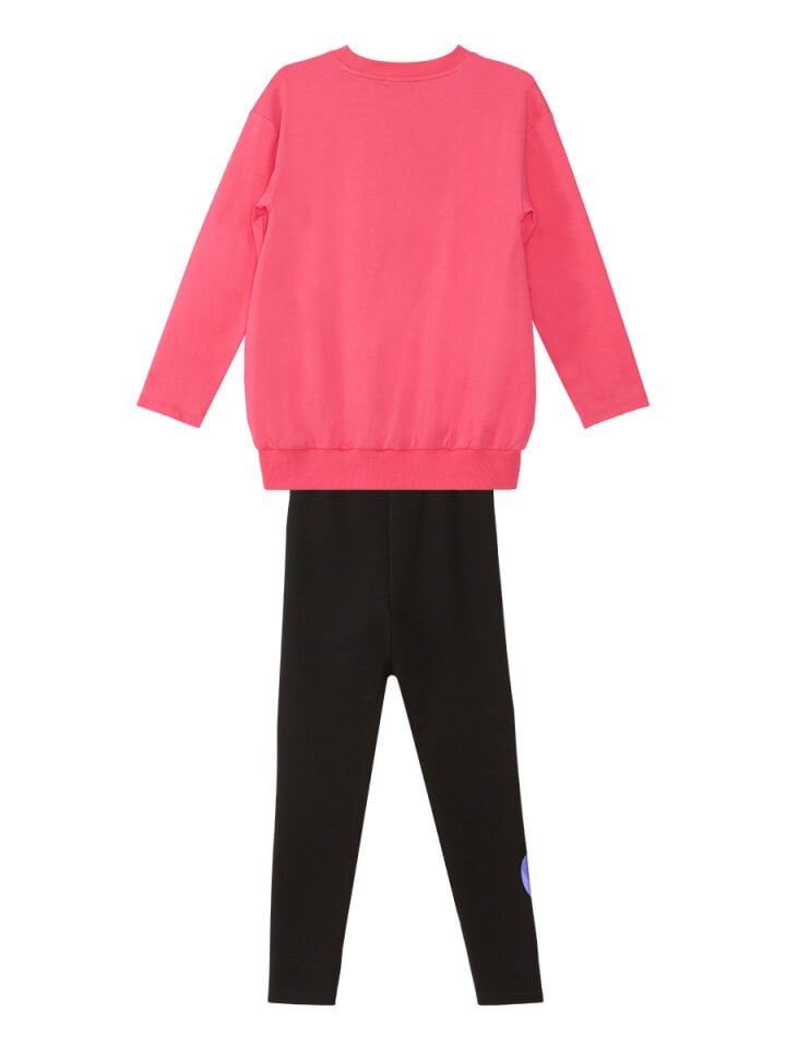 Kanka Kediler Kız Çocuk T-shirt Tayt Takım