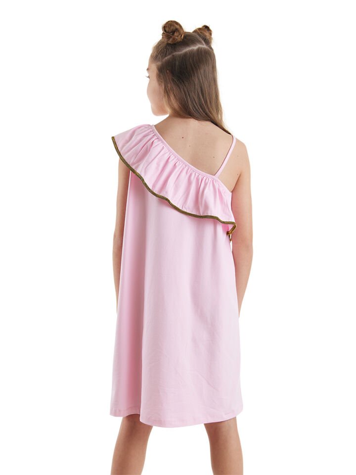 Romantik Kedi Kız Çocuk Elbise 4 Y - Pembe