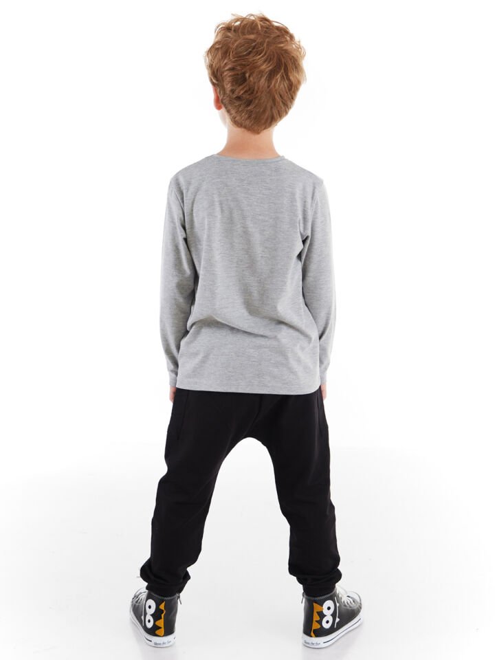 Cool Gang Erkek Çocuk T-shirt Pantolon Takım 6 Y - Gri, Siyah