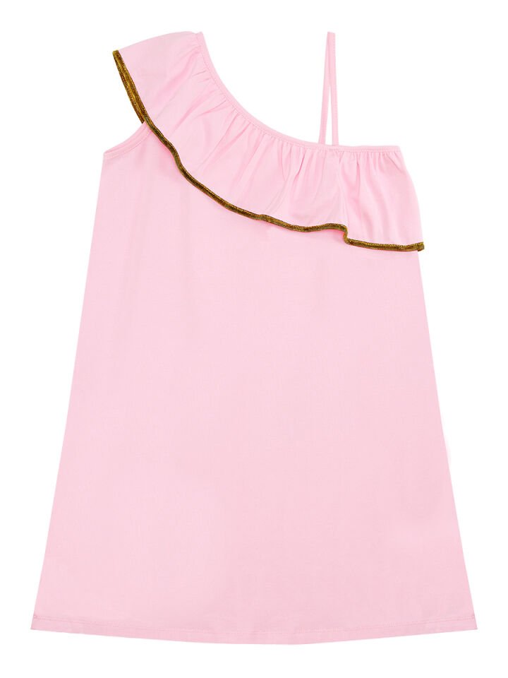 Romantik Kedi Kız Çocuk Elbise 5 Y - Pembe