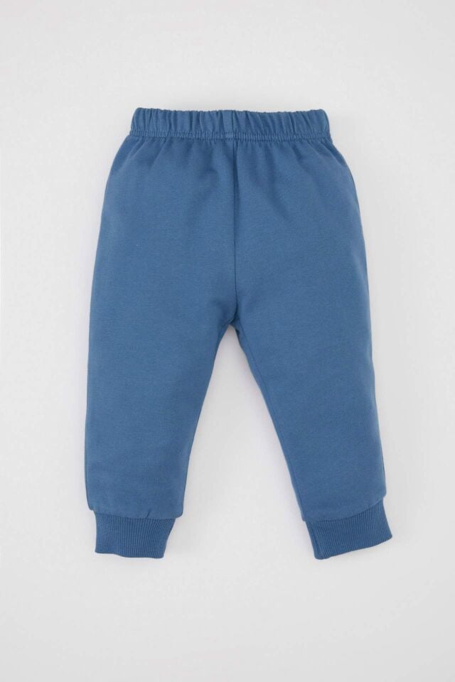 Kız Bebek 2'li Takım Bisiklet Yaka Baskılı Sweatshirt Jogger Eşofman Altı