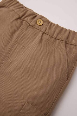 Erkek Bebek Dokuma Etiketli Beli Lastikli Gabardin Pantolon