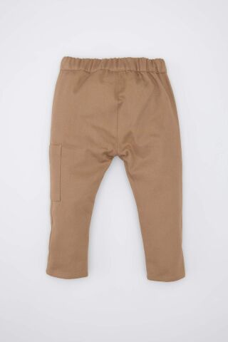 Erkek Bebek Dokuma Etiketli Beli Lastikli Gabardin Pantolon