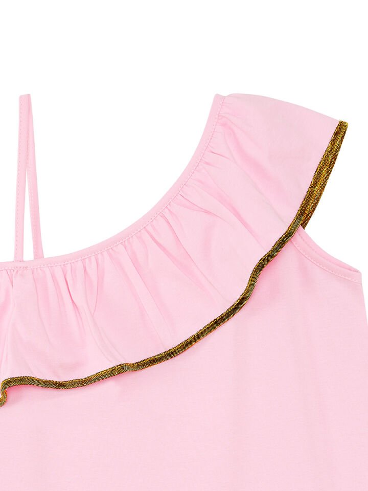 Romantik Kedi Kız Çocuk Elbise 7 Y - Pembe