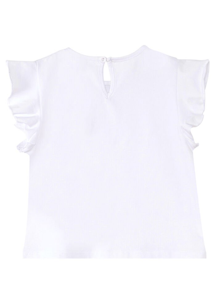 Sim Unicorn Kız Çocuk T-Shirt Poplin Şort Takım 7 Y - Beyaz, Lacivert