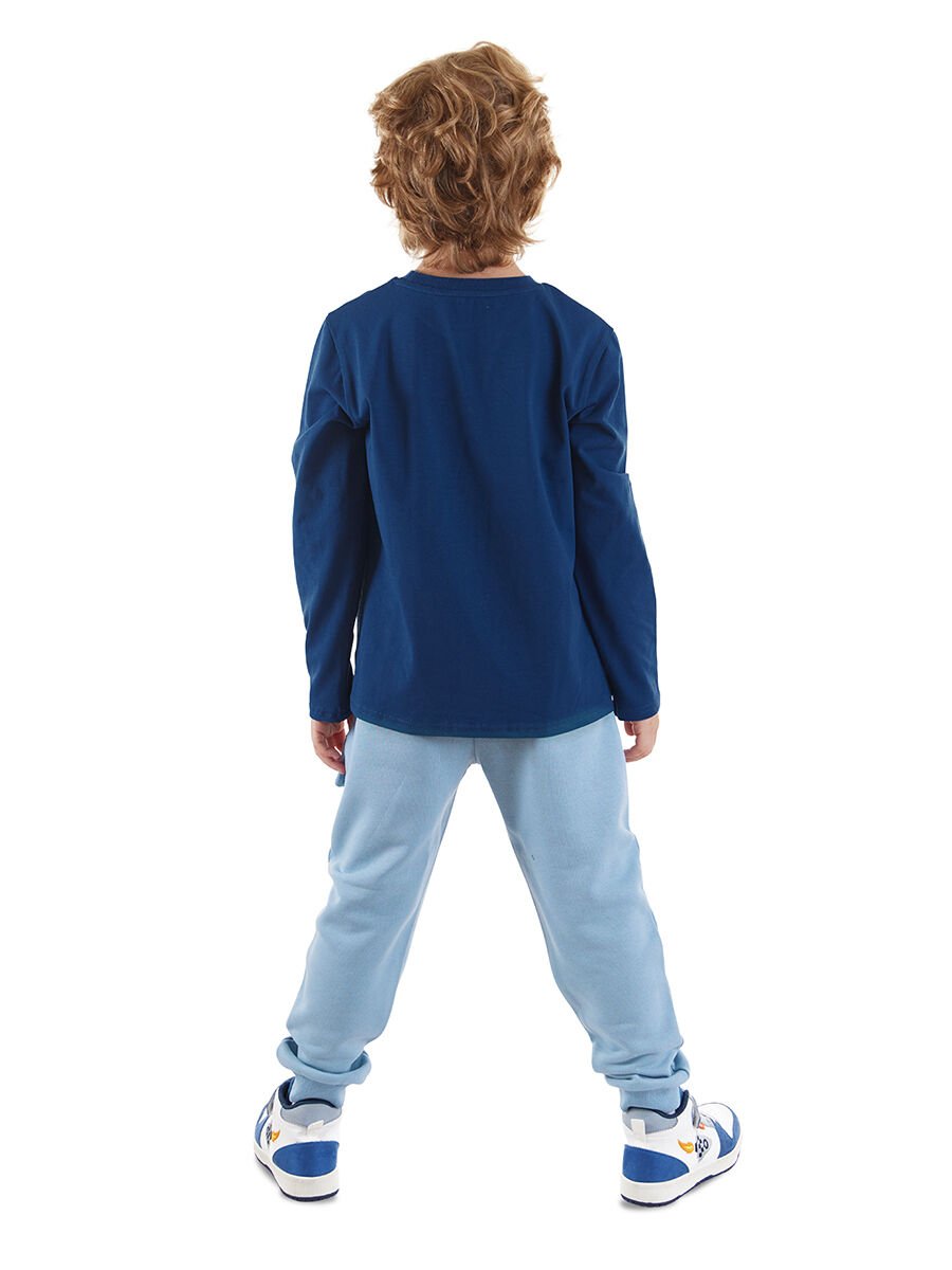 Canavar İtfaiye Erkek Çocuk T-shirt Pantolon Takım 4 Y - Lacivert
