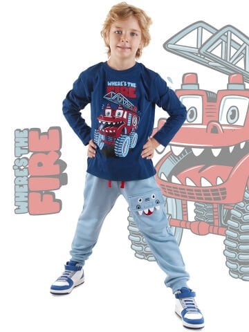 Canavar İtfaiye Erkek Çocuk T-shirt Pantolon Takım