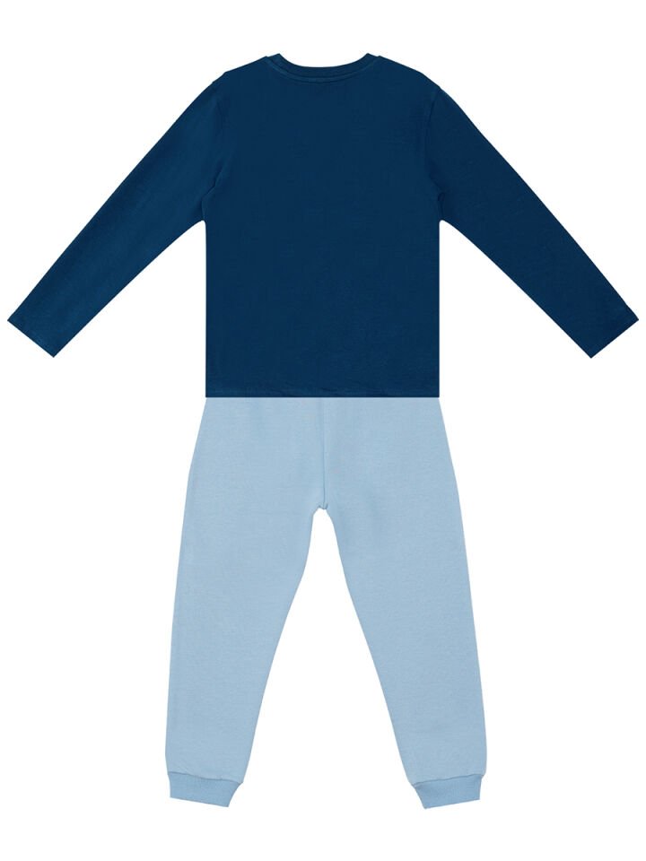Canavar İtfaiye Erkek Çocuk T-shirt Pantolon Takım 4 Y - Lacivert