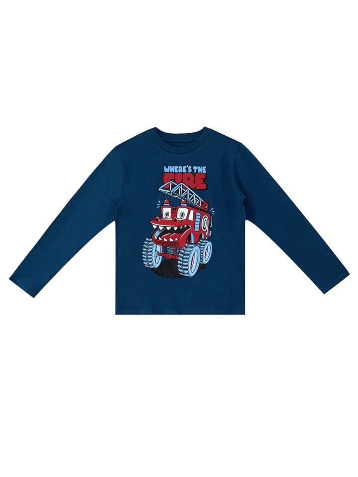 Canavar İtfaiye Erkek Çocuk T-shirt Pantolon Takım