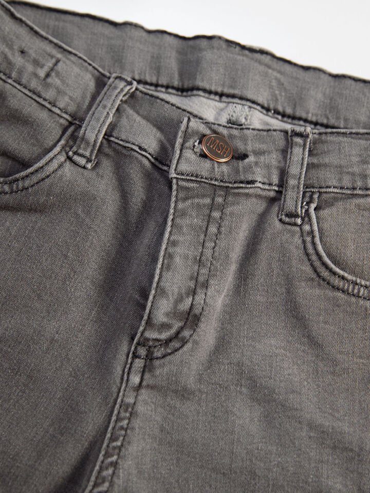 Fast Erkek Çocuk T-shirt Denim Şort Takım 2 Y - Siyah, Gri