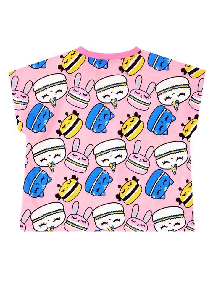 Tatlı Kurabiyeler Kız Çocuk T-shirt Şort Takım 7 Y - Pembe