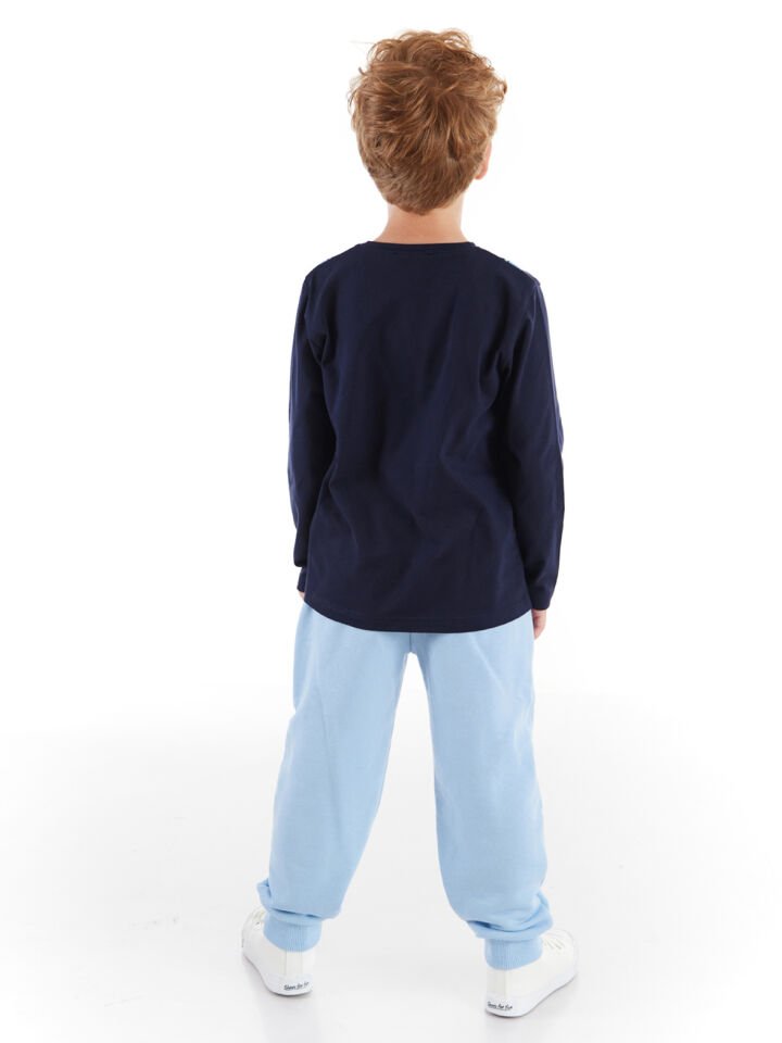 Clang Erkek Çocuk T-shirt Pantolon Takım 6 Y - Lacivert, Gri