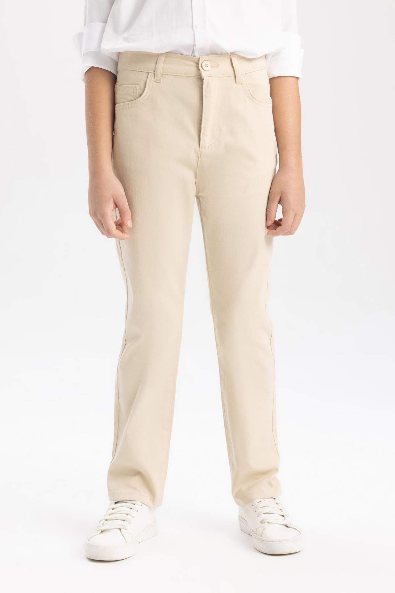 Erkek Çocuk Düz Paça Gabardin Basic Düz Pantolon