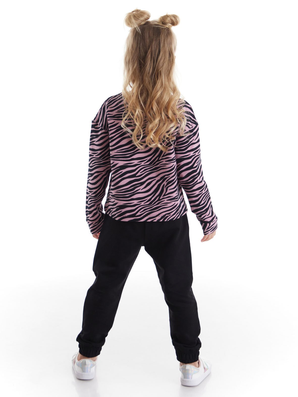 Unicorn Zebra Kız Çocuk T-shirt Pantolon Takım 3 Y - Pembe, Siyah