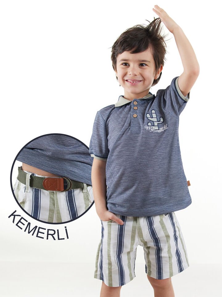 Erkek Çocuk 2'Li Takım Laci 2-3 Y - Lacivert