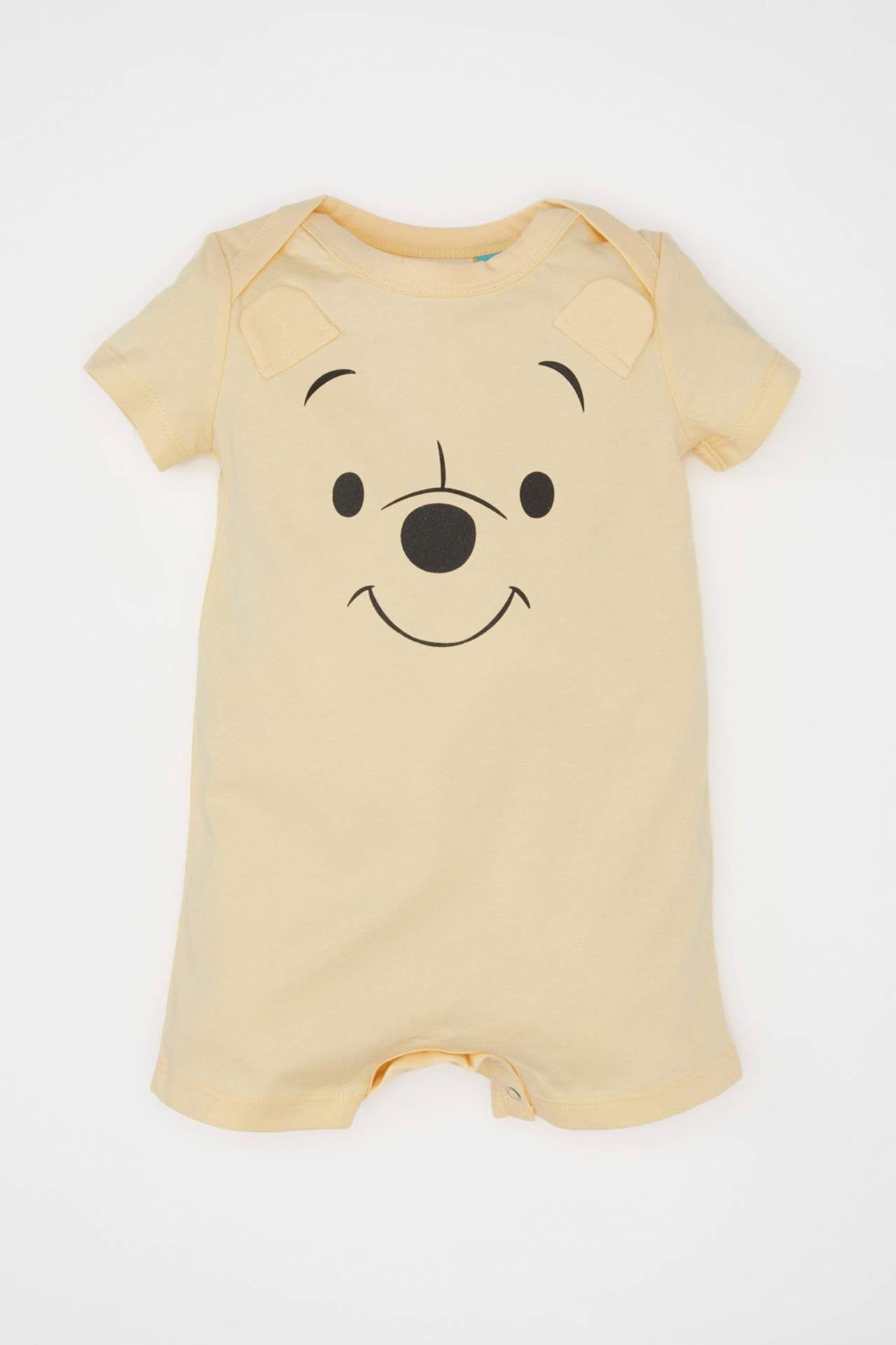 Erkek Bebek Yenidoğan Disney Winnie The Pooh Penye Kısa Kollu Tulum