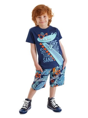 Surfer Croco Erkek Çocuk T-shirt Şort Takım