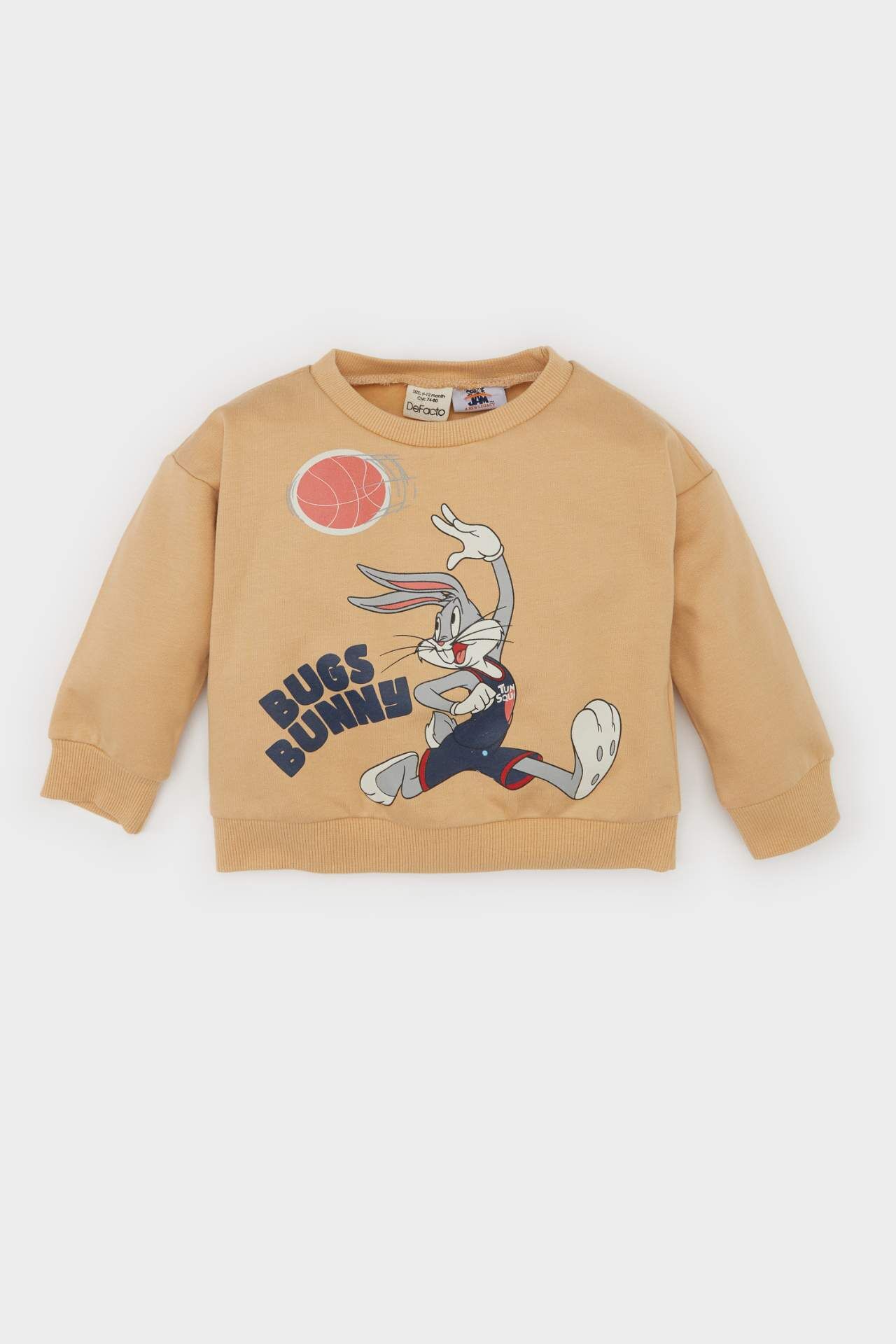 Erkek Bebek Space Jam Bisiklet Yaka İçi Yumuşak Tüylü Sweatshirt