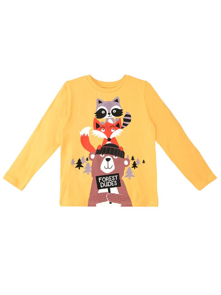 Forest Erkek Çocuk T-shirt Pantolon Takım 2 Y - Hardal, Kahverengi