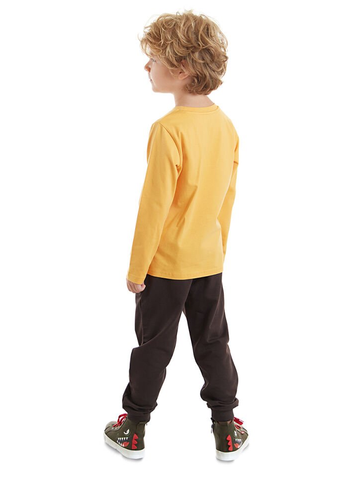 Forest Erkek Çocuk T-shirt Pantolon Takım 2 Y - Hardal, Kahverengi