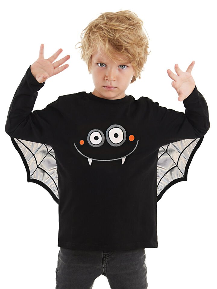 Halloween Erkek Çocuk Siyah T-shirt