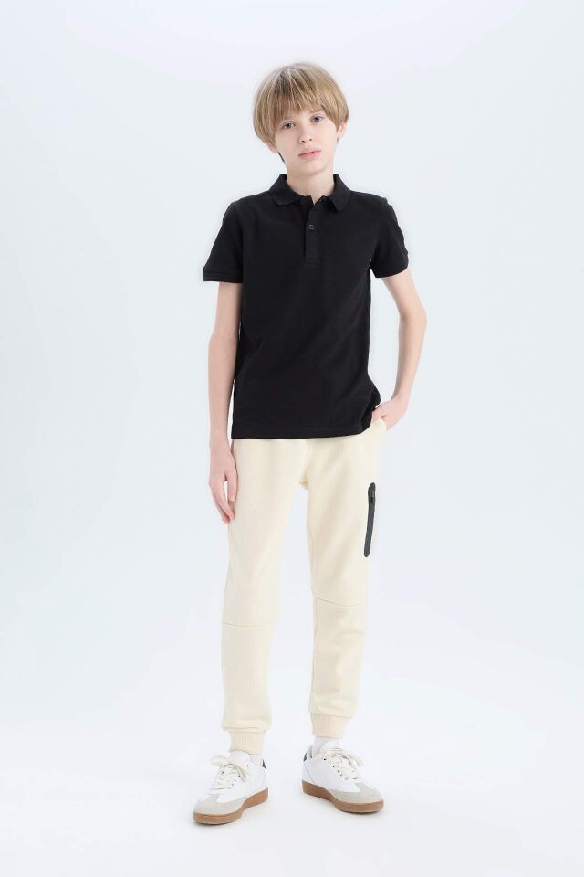 Erkek Çocuk Basic Düz Pike Kısa Kollu Polo Tişört