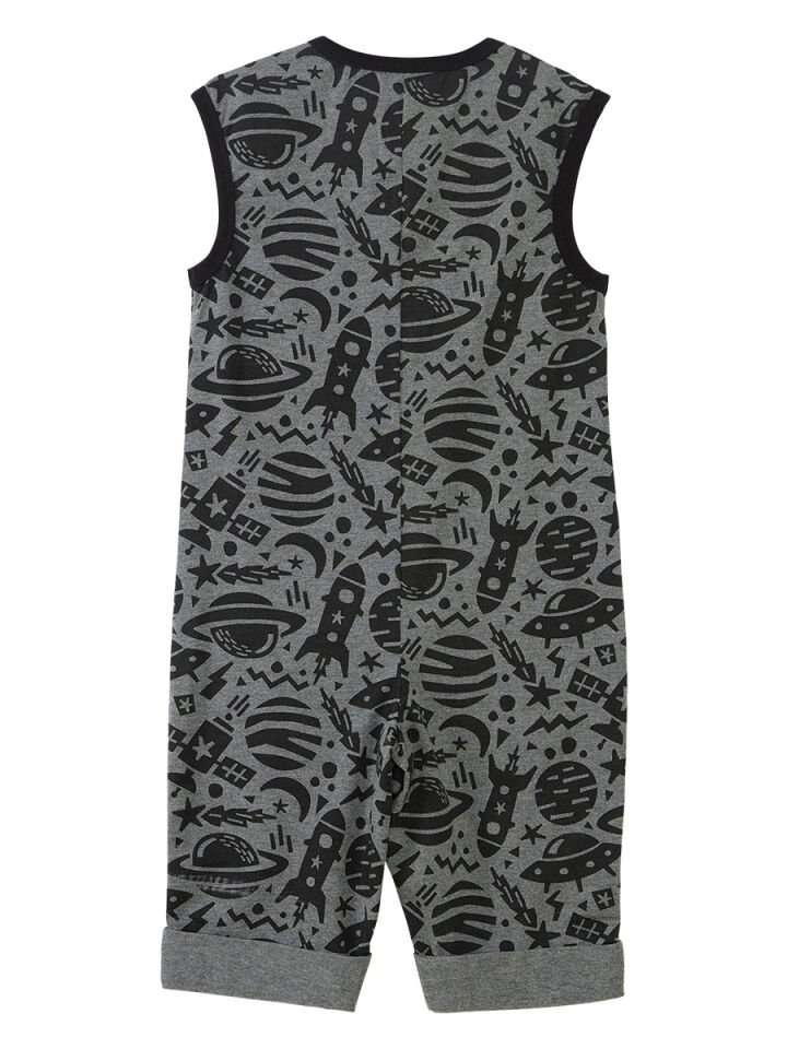 Uzay Roket Erkek Çocuk Gri Tulum 5 Y - Gri