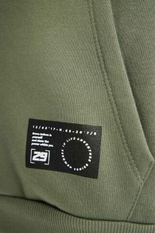 Erkek Çocuk Oversize Geniş Kalıp Kapüşonlu Cepli Kalın Okul Sweatshirt