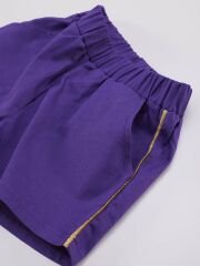 Dondurma Kız Çocuk T-Shirt Gabardin Şort Takım 6 Y - Sarı, Mor