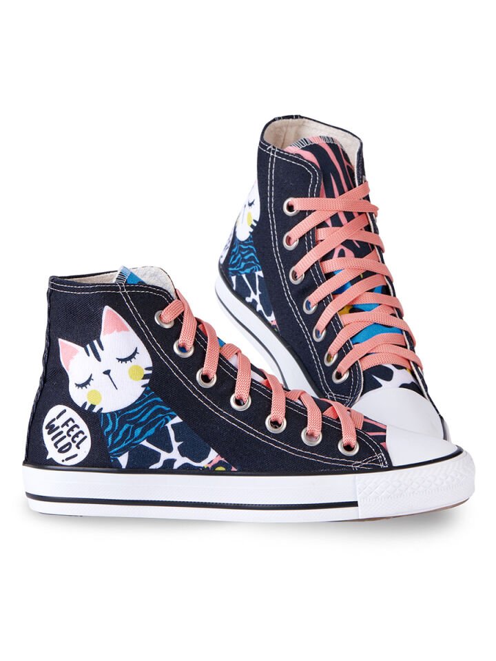 Orman Kedisi Kız Çocuk Sneakers Spor Ayakkabı 32 N - Siyah