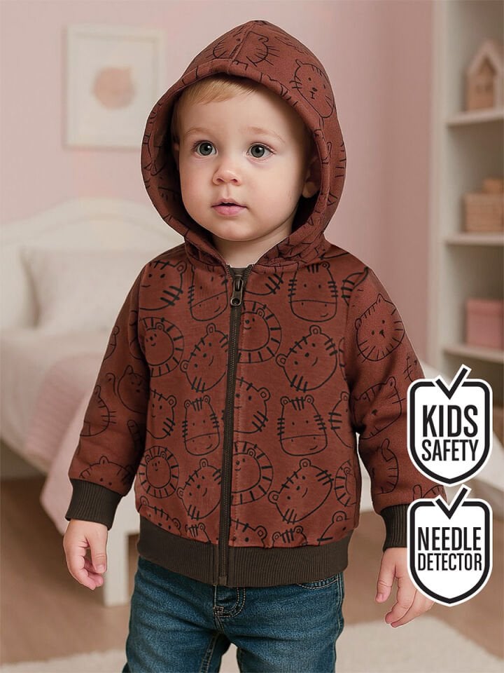 Hayvanlar Erkek Bebek Kahverengi Sweatshirt