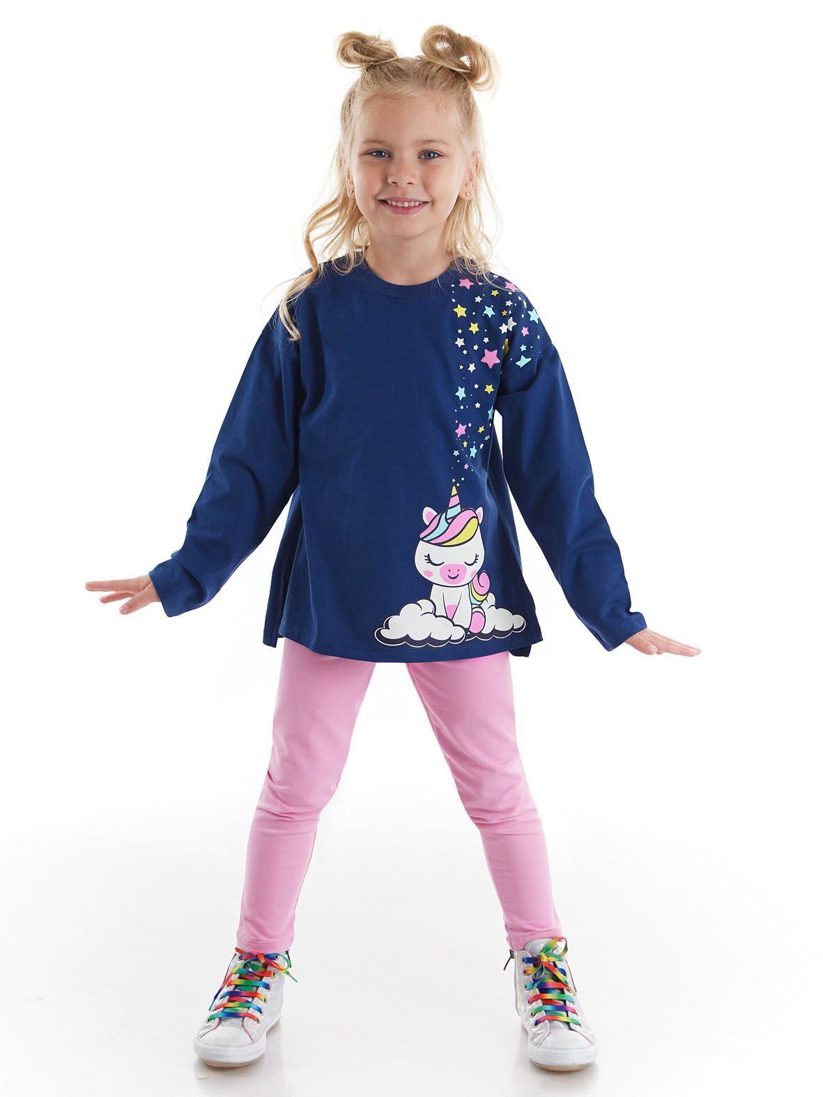 Yıldız Unicorn Kız Çocuk Tunik Tayt Takım