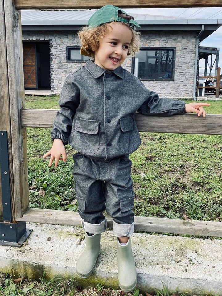 Gri Erkek Çocuk Kargo Pantolon 3-4Y - Gri
