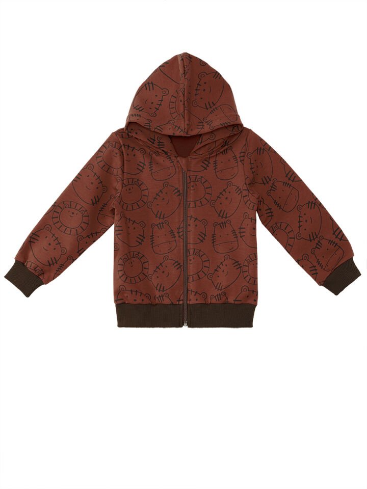 Hayvanlar Erkek Bebek Kahverengi Sweatshirt 24-36 M - Kahverengi