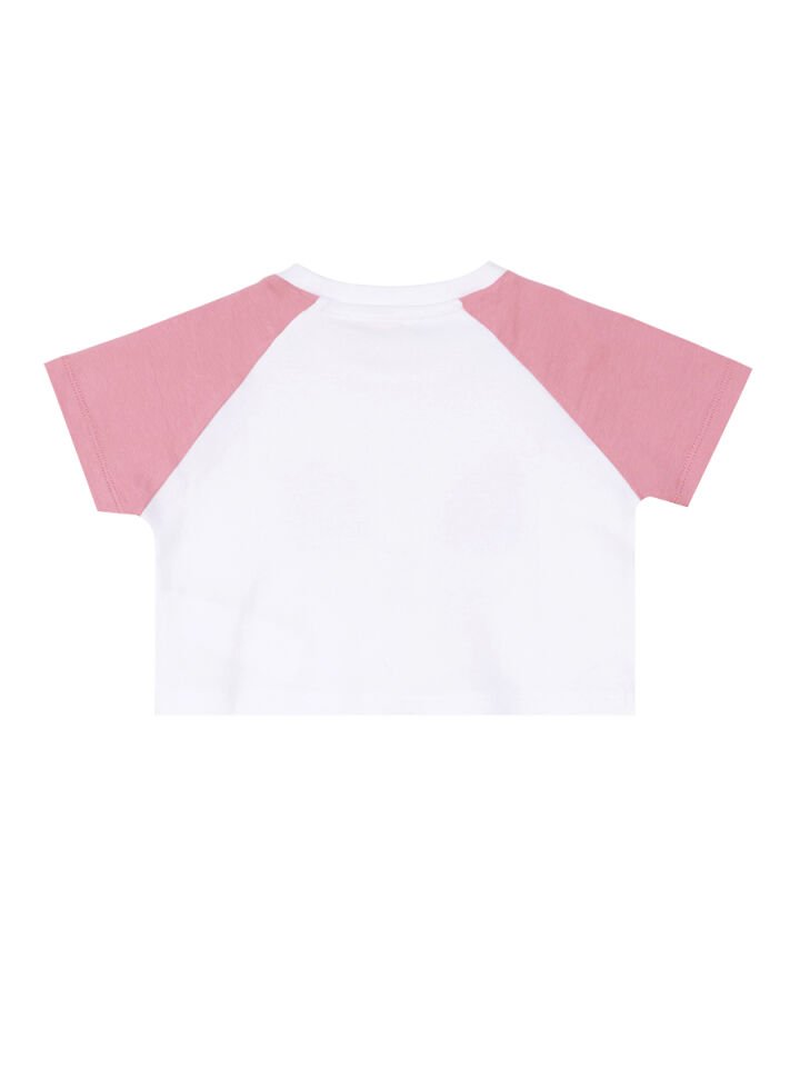 Kedi Maviş Kız Çocuk T-shirt Kapri Şort Takım 4 Y - Pembe, Beyaz