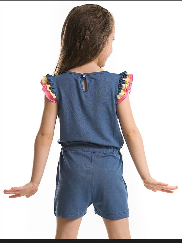 Unicorn Fırfırlı Kız Çocuk Tulum