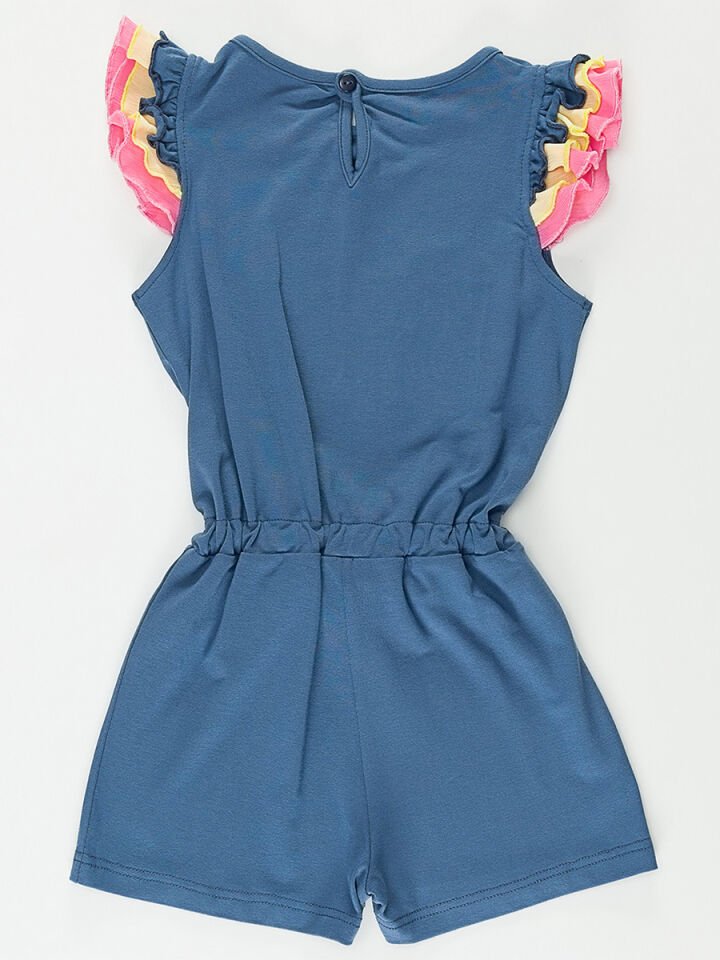 Unicorn Fırfırlı Kız Çocuk Tulum