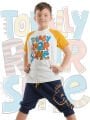 Roarsome Erkek Çocuk T-shirt Kapri Şort Takım