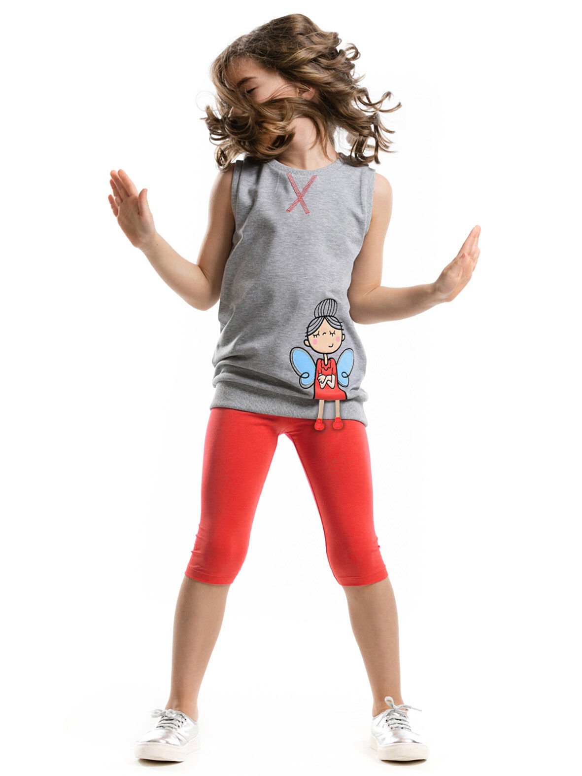 Keyifli Melek Kız Çocuk Tunik Tayt Takım