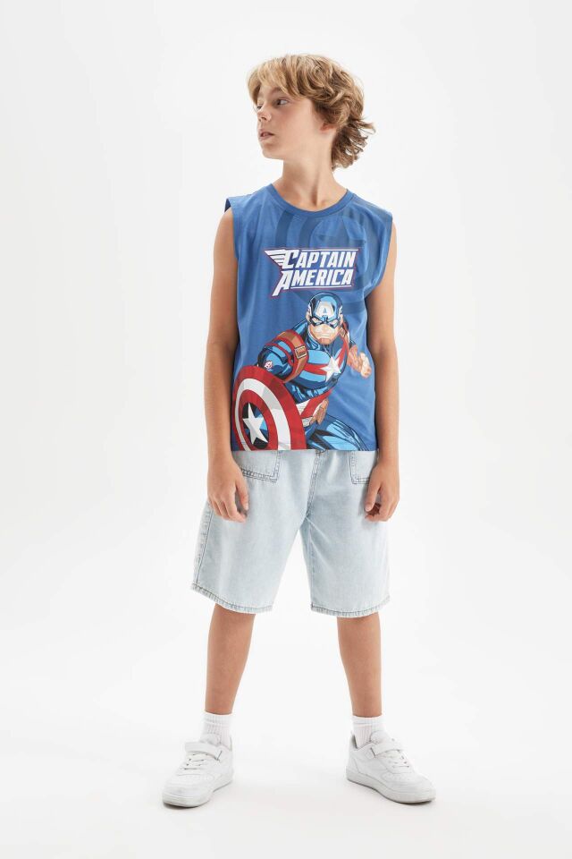Erkek Çocuk Marvel Bisiklet Yaka Atlet