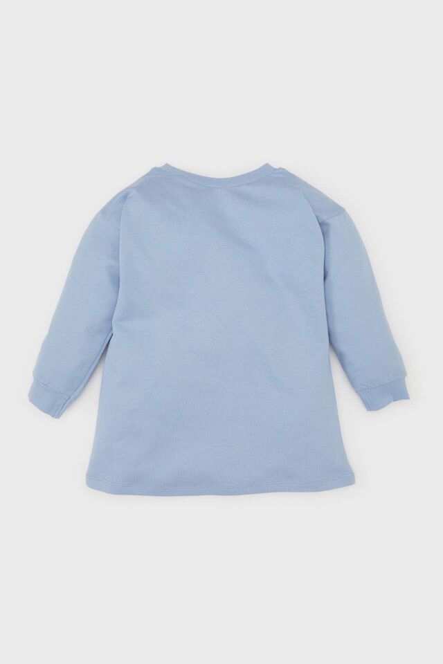 Kız Bebek Disney Lilo & Stitch Bisiklet Yaka Uzun Kollu Sweat Elbise
